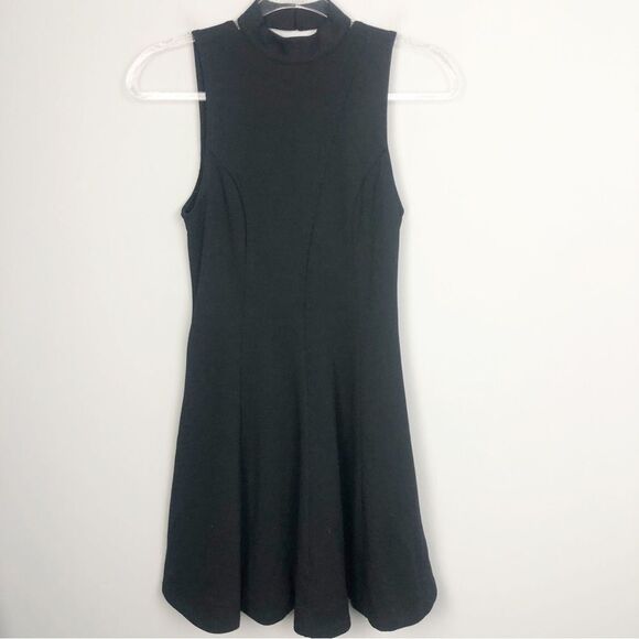 FREE PEOPLE | Cha Cha Black Fit & Flare Layla Skater Dress Women’s Size X-Small - Picture 4 of 14